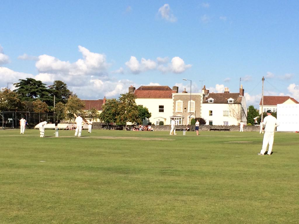 a game of cricket on the Downend Cricket ground