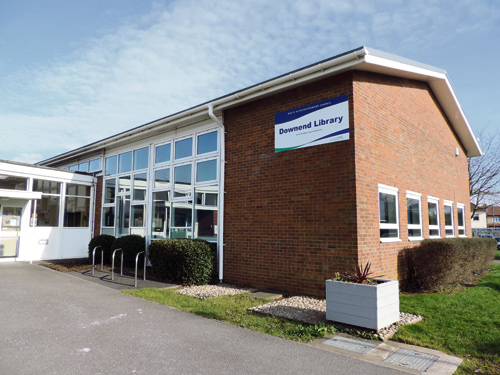 A view of the front of Downend Library 